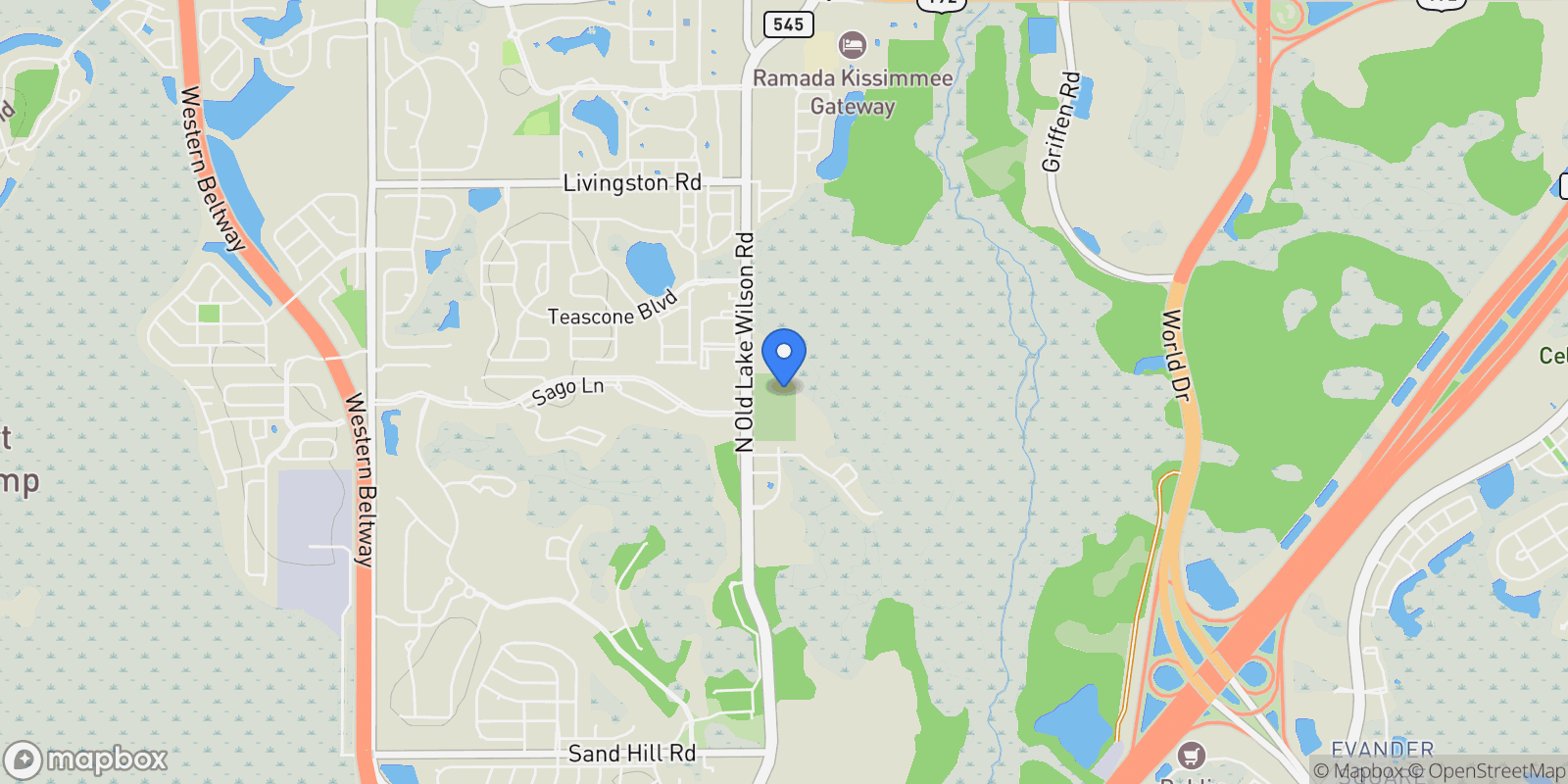 Map showing 9051 Sunshine Ridge Loop, KISSIMMEE, FL 34747, Kissimmee, Florida, United States.