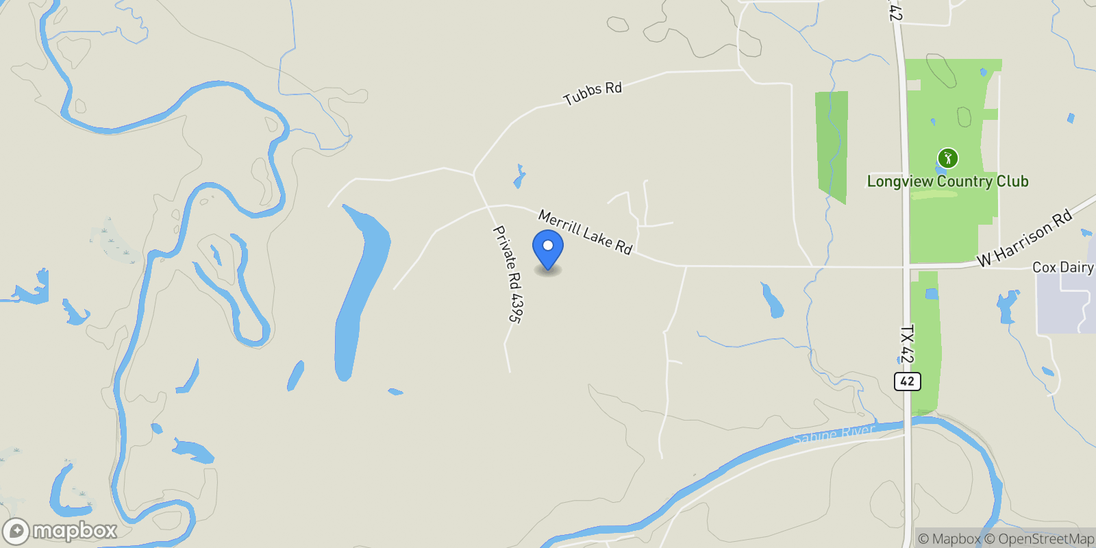 Map showing 474 Pr 4311, White Oak, TX 75693, Longview, Texas, United States.