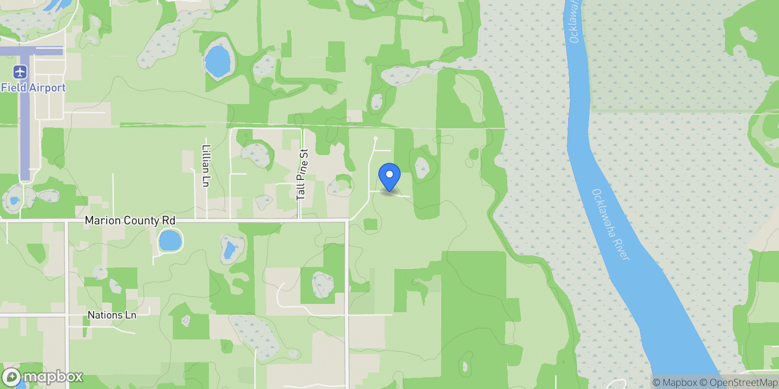 Map showing 5608 Strong Point, WEIRSDALE, FL 32195, The Villages, Florida, United States.