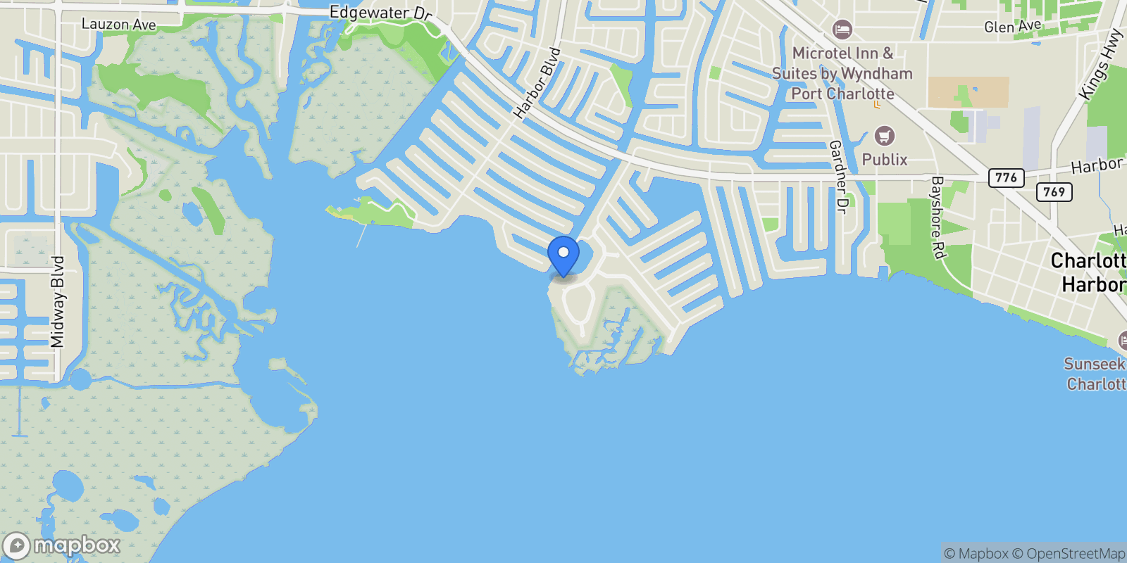 Map showing 4531 Grassy Point Boulevard, Port Charlotte, FL 33952, Port Charlotte, Florida, United States.