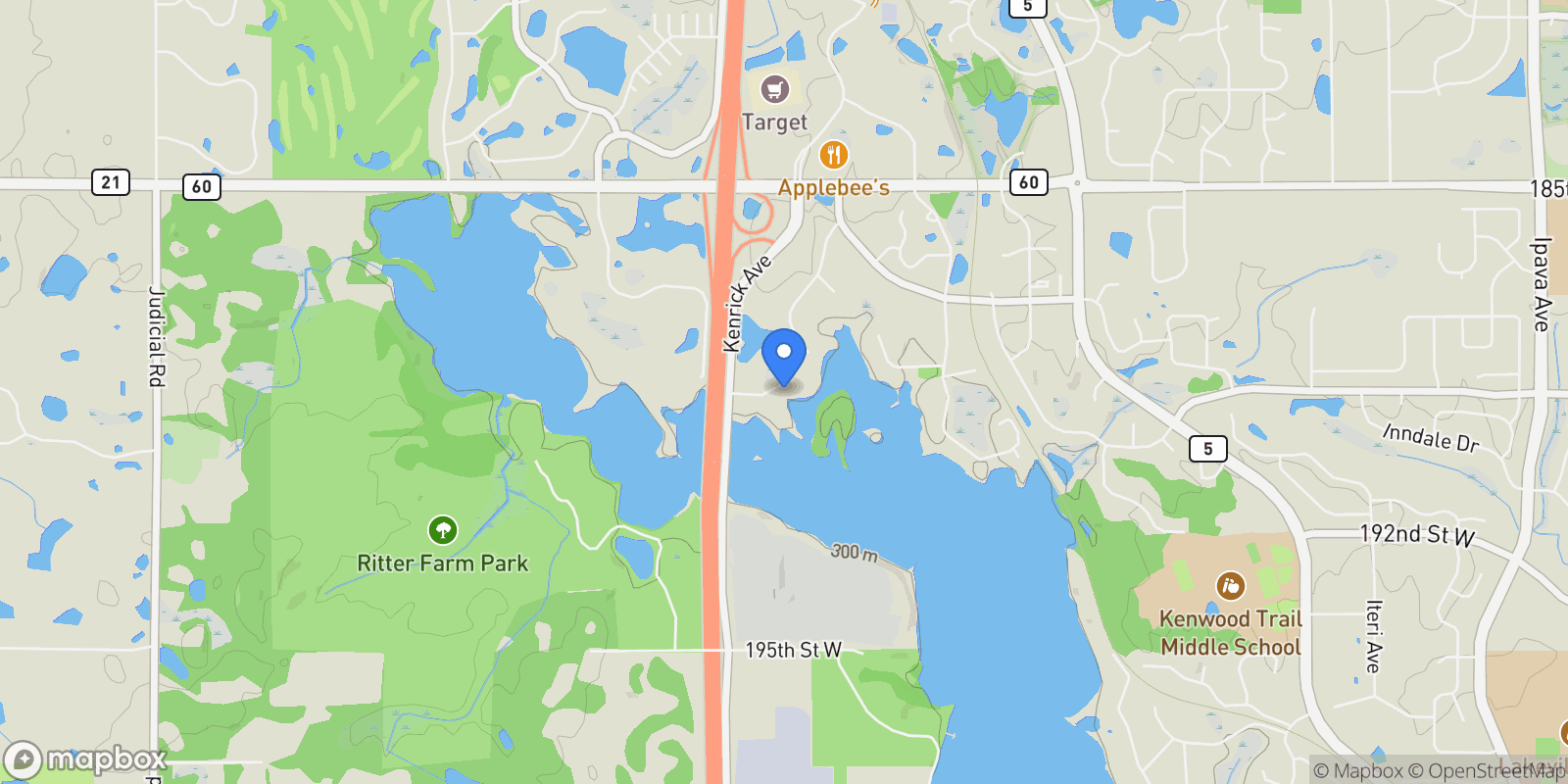 Map showing 18928 Katrine Court, Lakeville, MN, 55044, USA, Lakeville, Minnesota, United States.