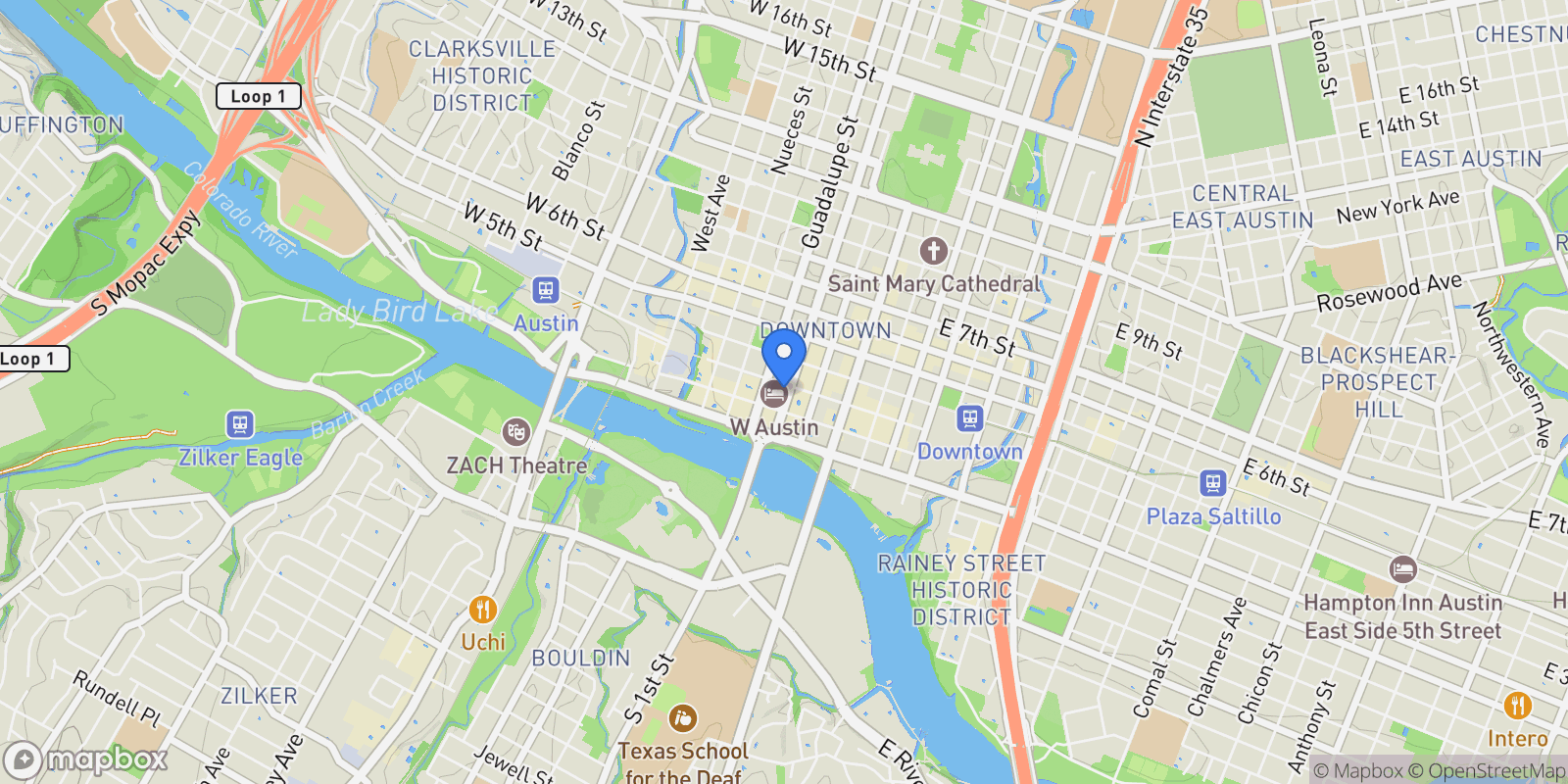 Map showing 210 Lavaca Street Unit 2903, Austin, TX 78701, Austin, Texas, United States.