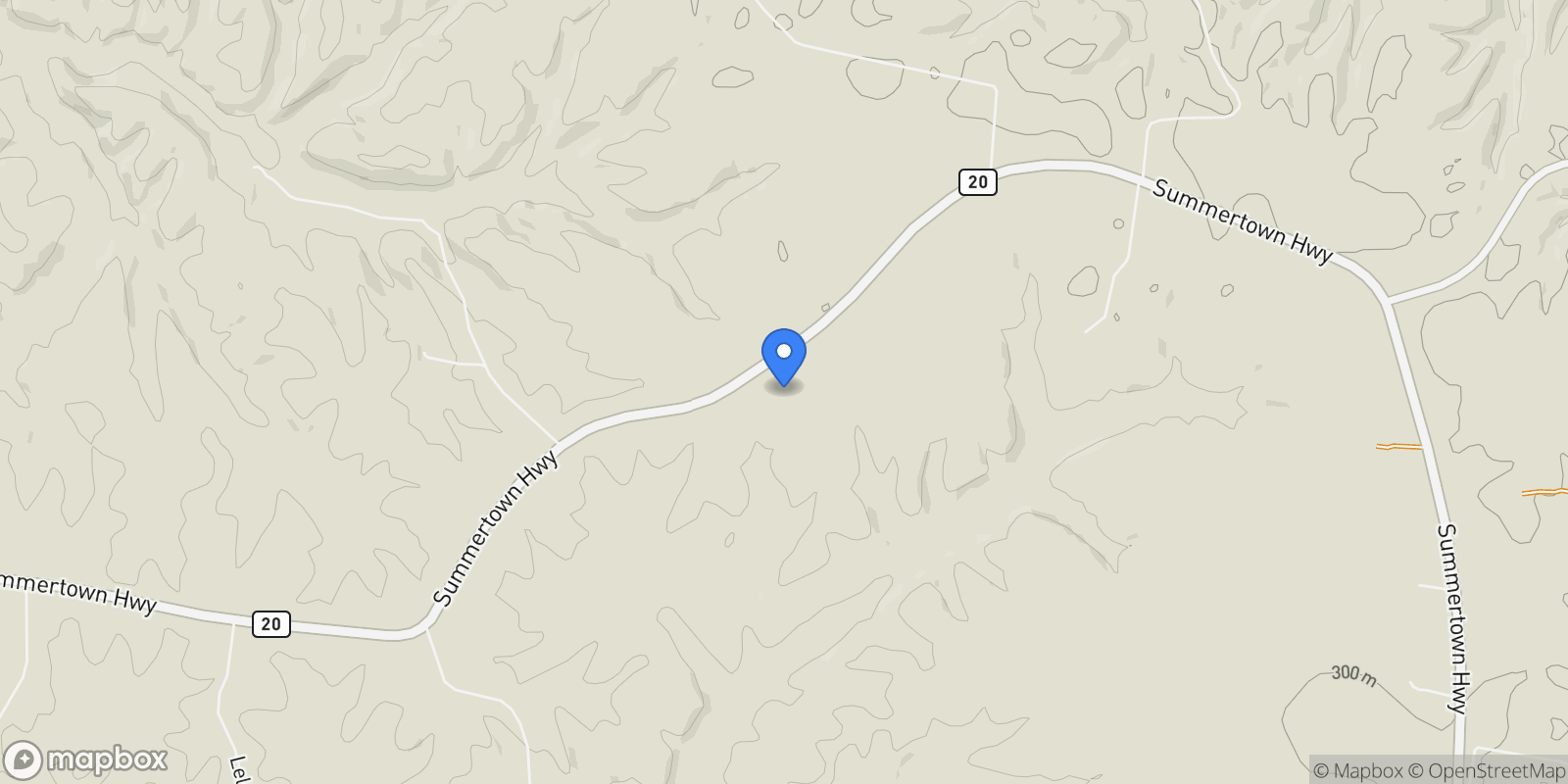 Map showing 3534 Summertown Hwy, Ethridge, Tennessee, United States.