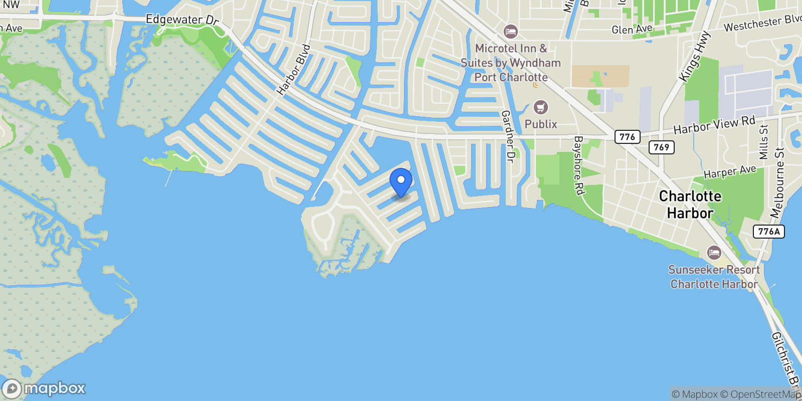 Map showing 258 Tait Terrace SE, Port Charlotte, FL 33952, Port Charlotte, Florida, United States.