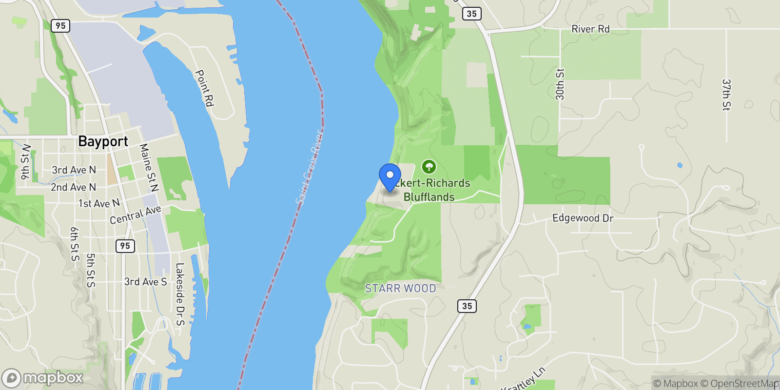 Map showing 233 River Heights Trail, Hudson, WI, 54016, USA, Hudson, Wisconsin, United States.
