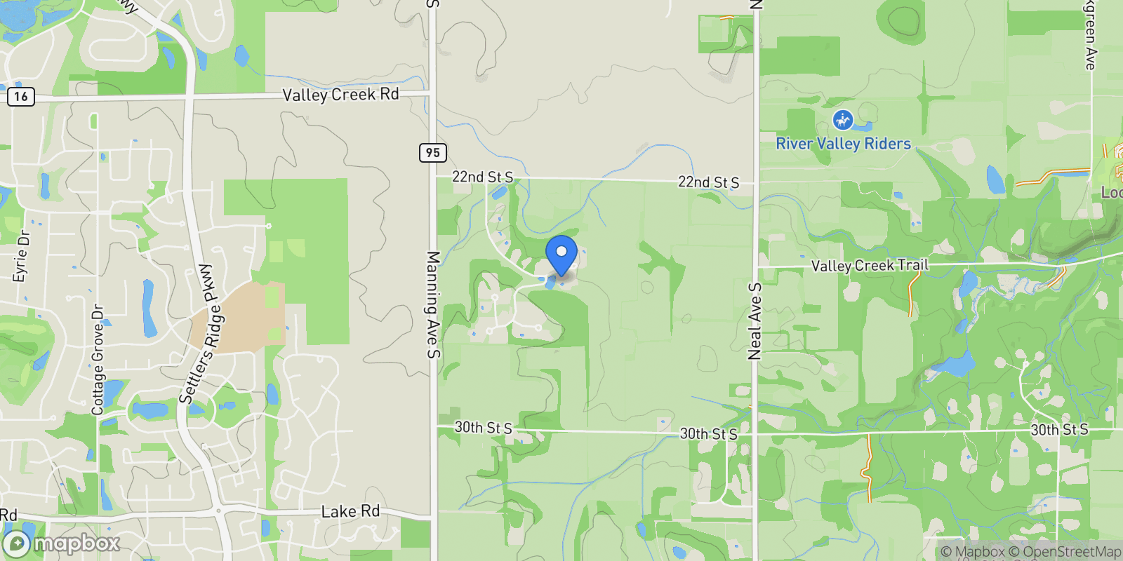 Map showing 12403 Meadow Bluff Trail, Afton, MN, 55001, USA, Afton, Minnesota, United States.