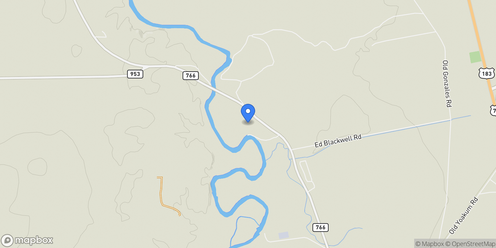 Map showing 000 Fm 766, Cuero, TX 77954, Cuero, Texas, United States.