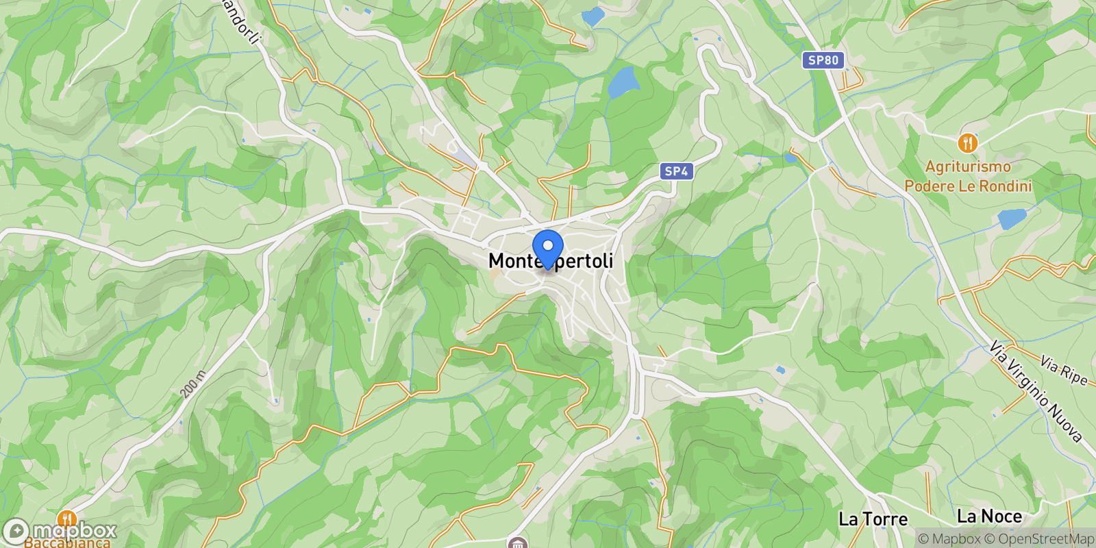 Map showing Montespertoli, Tuscany, Italy.