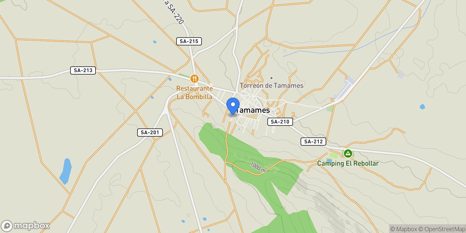 Map showing Tamames, Tamames, SALAMANCA, Tamames, Tamames, Castile and Leon, Spain.
