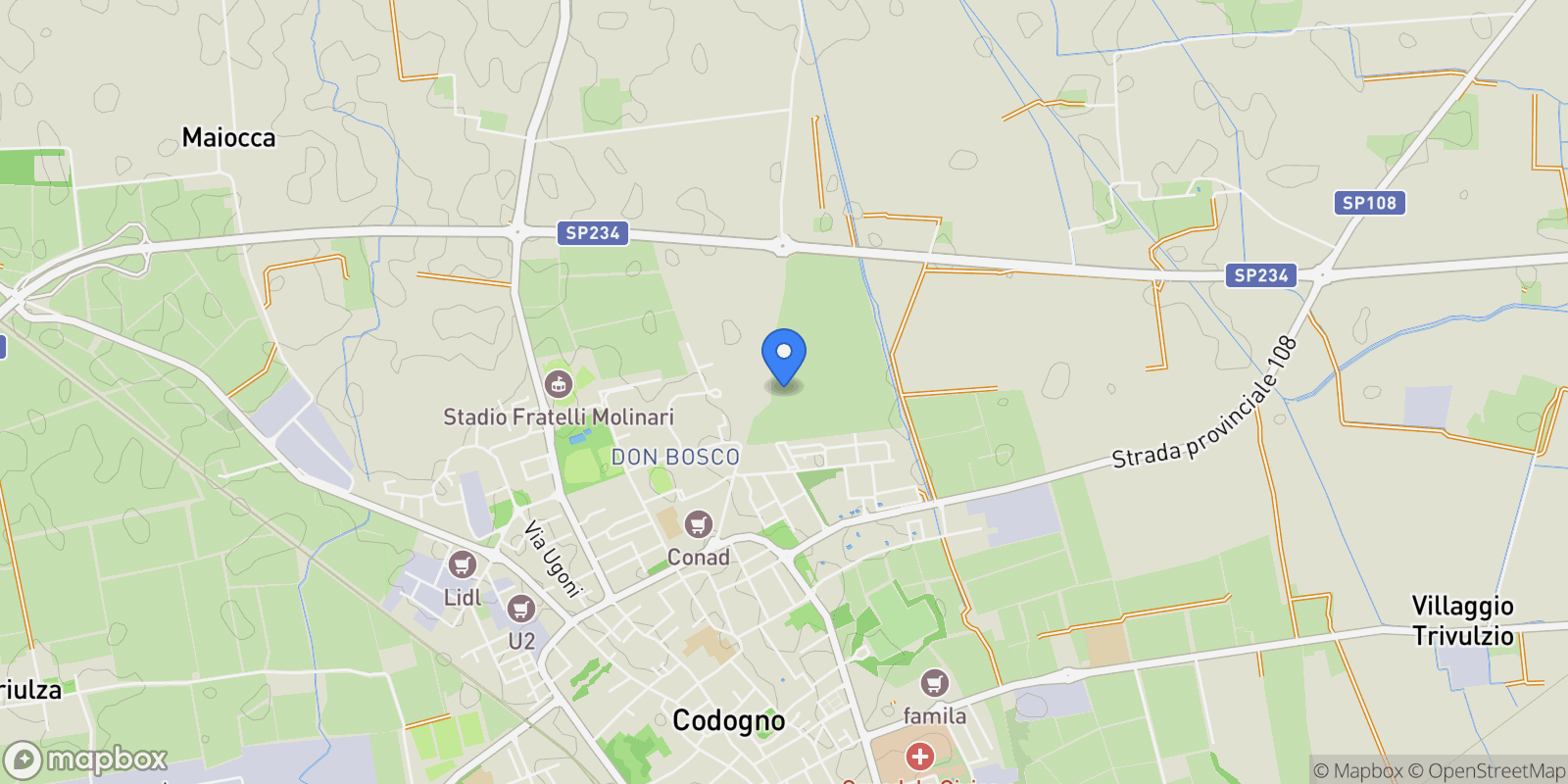 Map showing Catanzino, Lombardy, Italy.