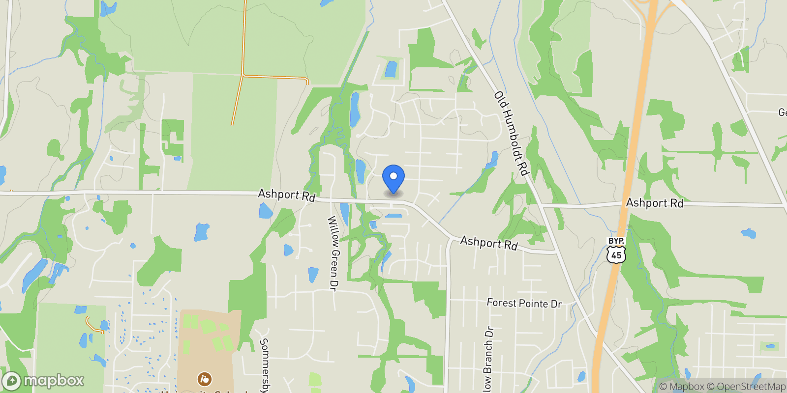 Map showing 975 Ashport Rd, Jackson, Tennessee, United States.