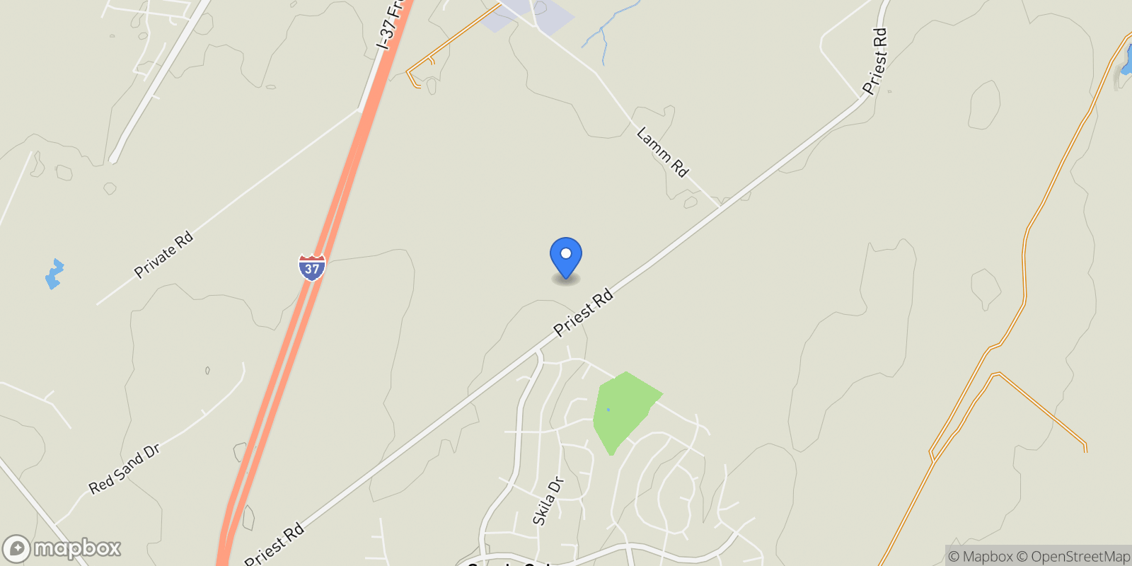Map showing 21123 Lamm Road, Elmendorf, TX 78112, Elmendorf, Texas, United States.