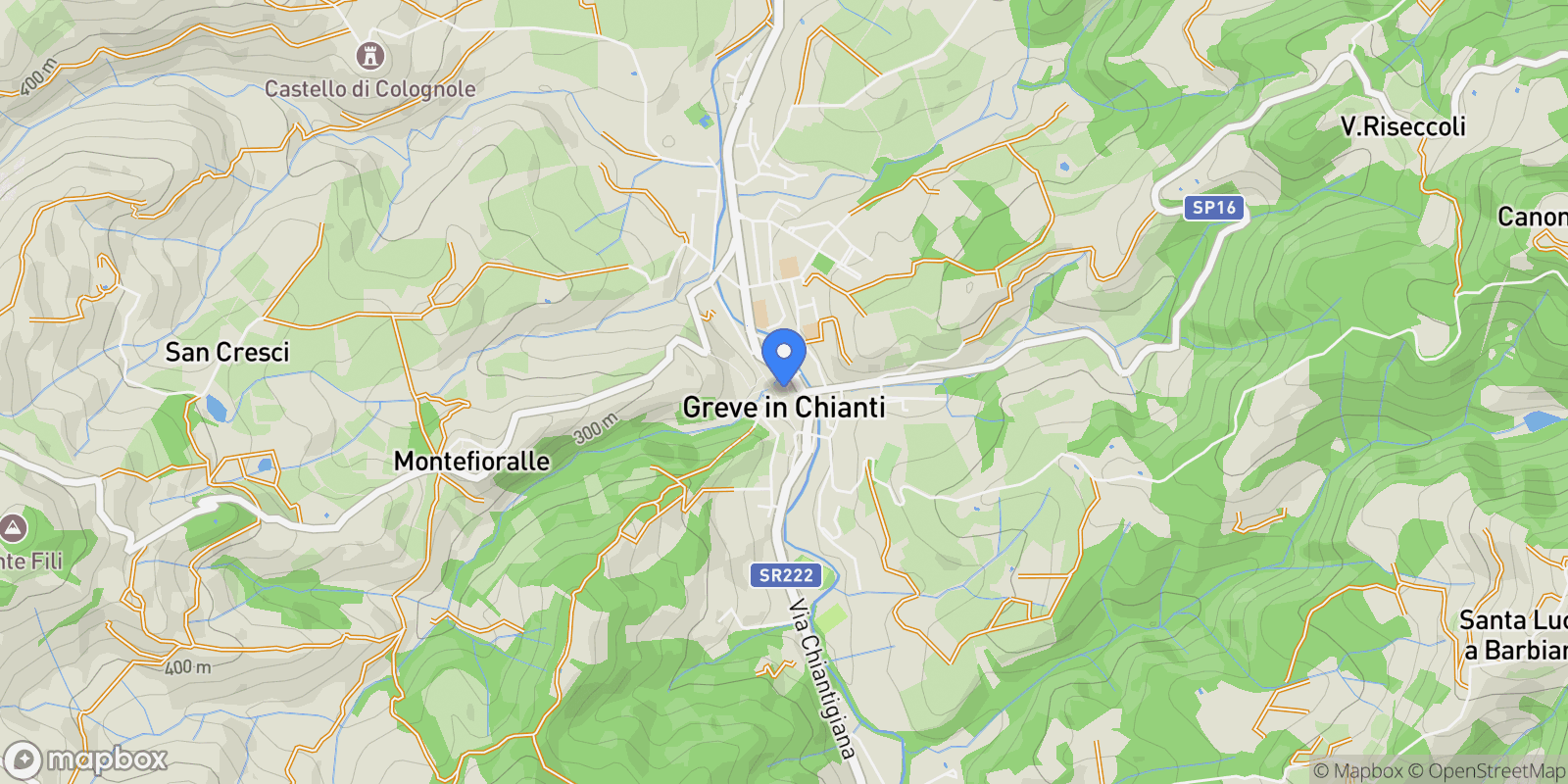Map showing Greve in Chianti, Tuscany, Italy.