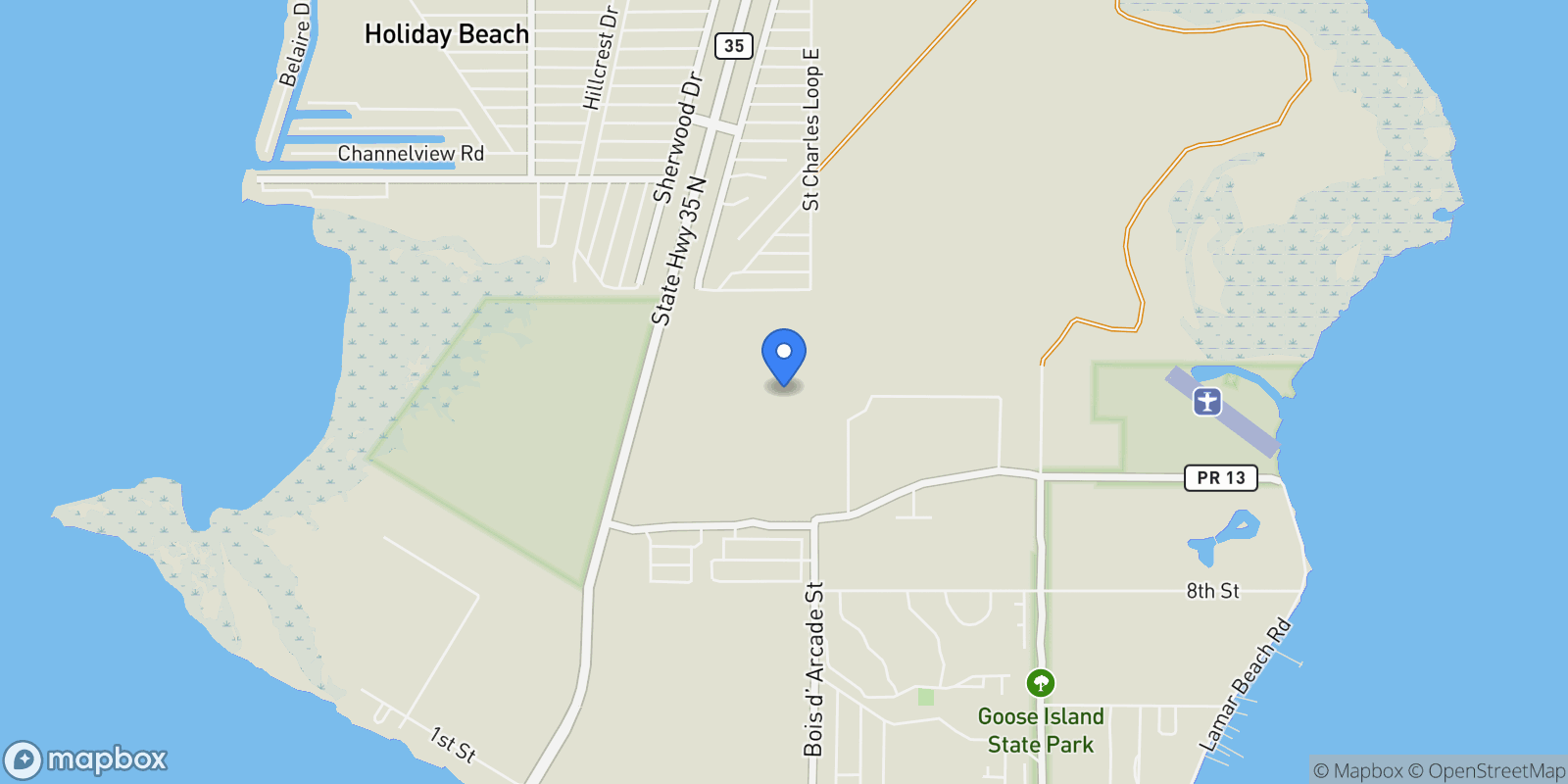 Map showing 6498 Hwy 35 N, Rockport, TX 78382, Rockport, Texas, United States.