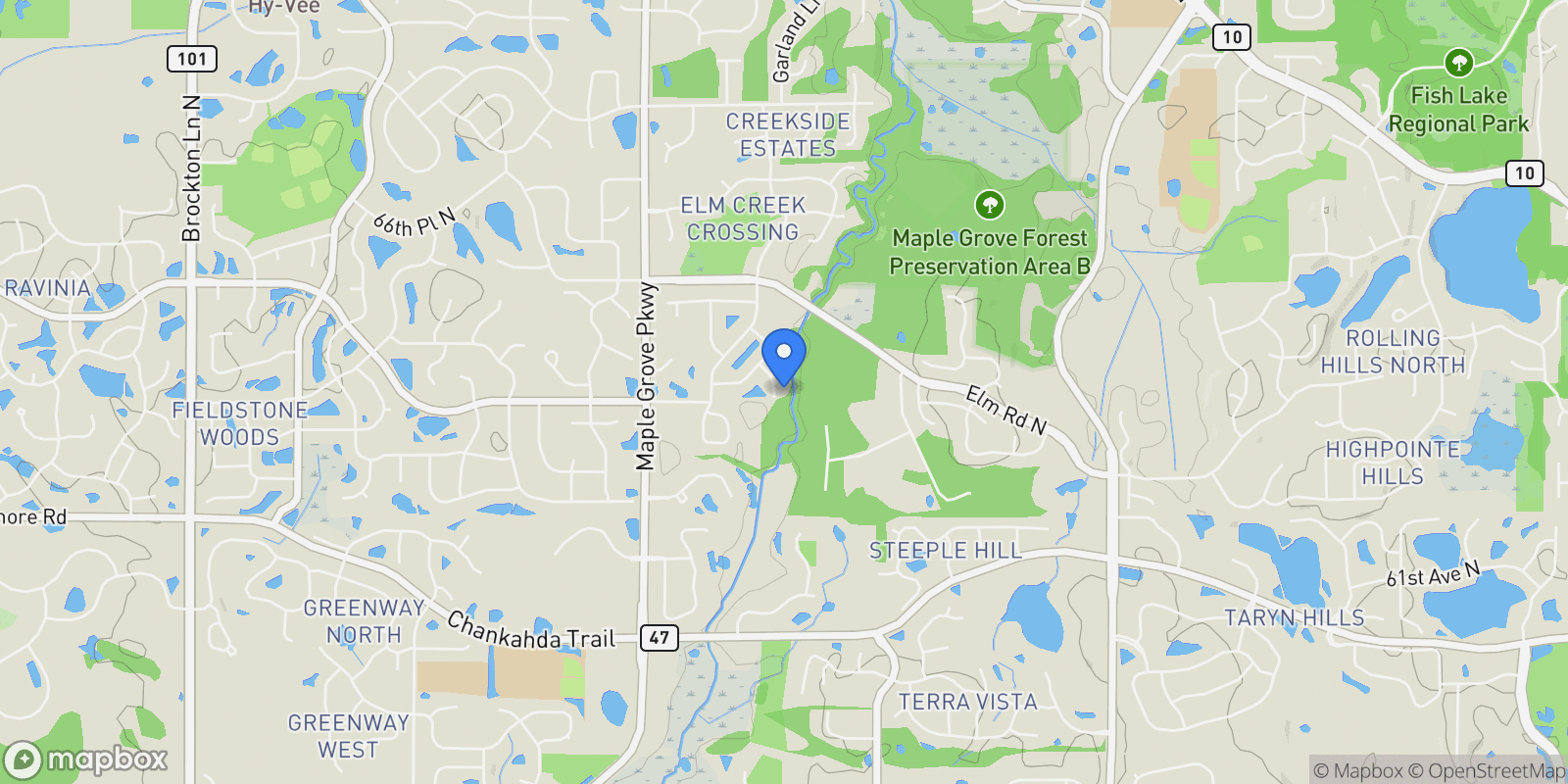 Map showing 6324 Fountain Lane N, Maple Grove, MN, 55311, USA, Maple Grove, Minnesota, United States.