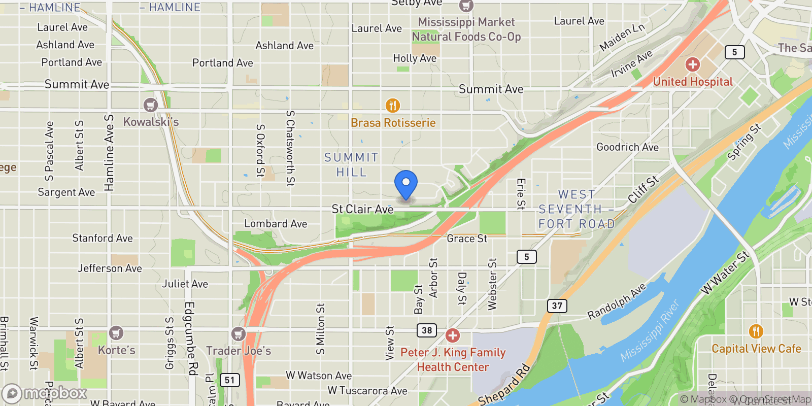 Map showing 748 Linwood Avenue, Saint Paul, MN, 55105, USA, Saint Paul, Minnesota, United States.