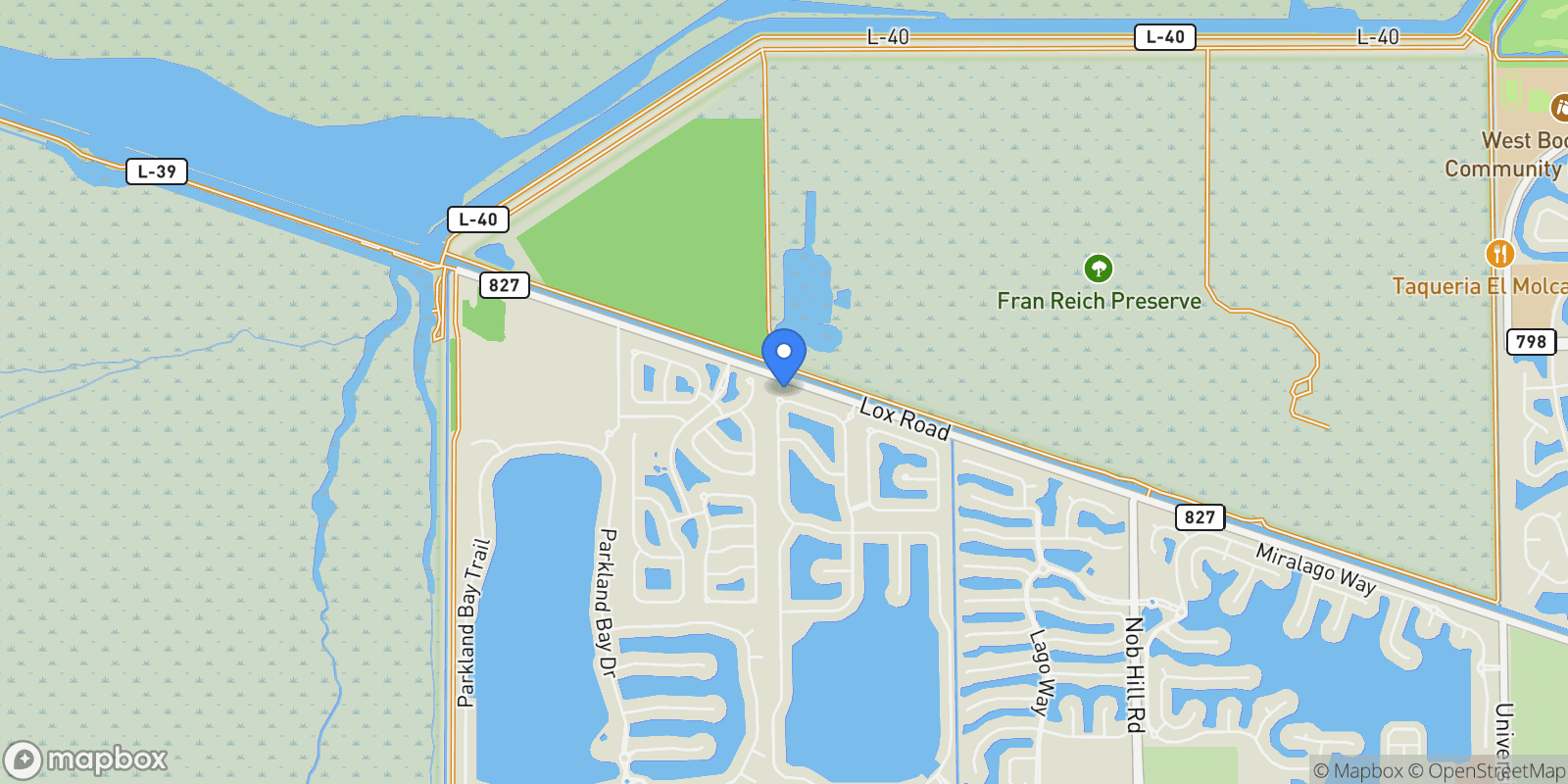Map showing 11645 Solstice Circle, Parkland, Florida, United States.
