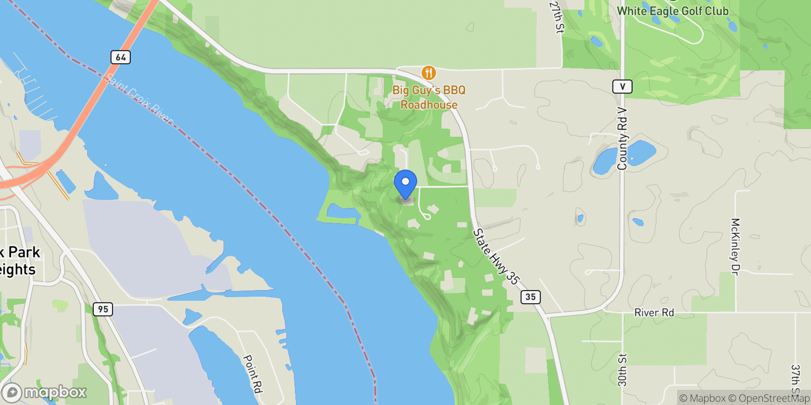 Map showing 227 Rivercrest Drive, Hudson, WI, 54016, USA, Hudson, Wisconsin, United States.