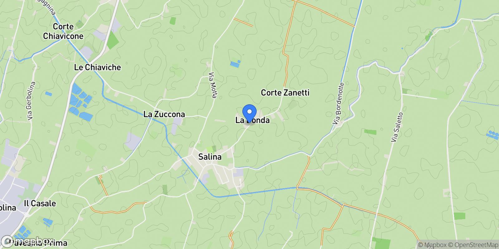 Map showing VIA PALAZZO 35, La Donda, Lombardy, Italy.