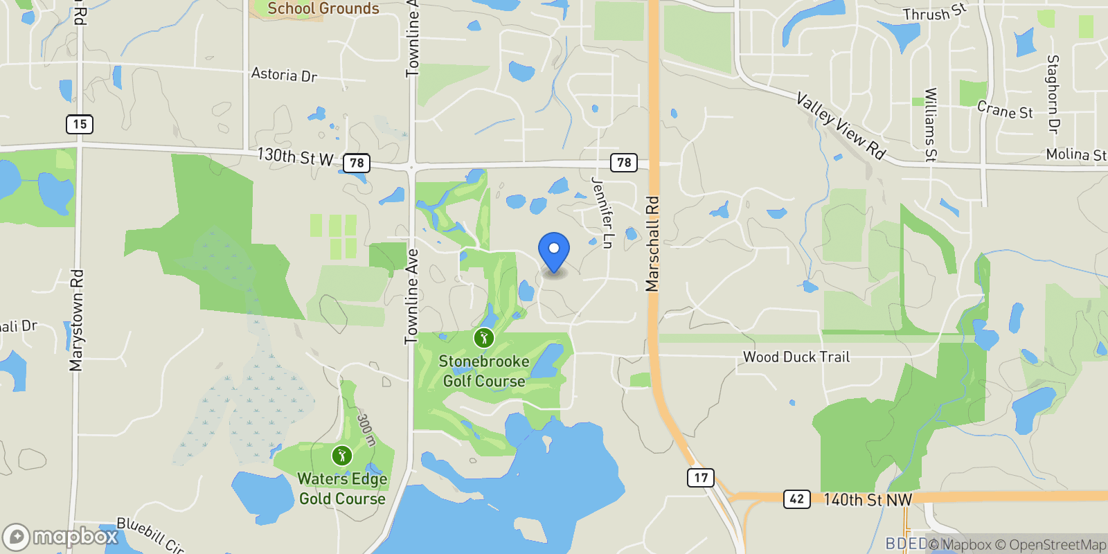 Map showing 1063 Langston Court, Shakopee, MN, 55379, USA, Shakopee, Minnesota, United States.