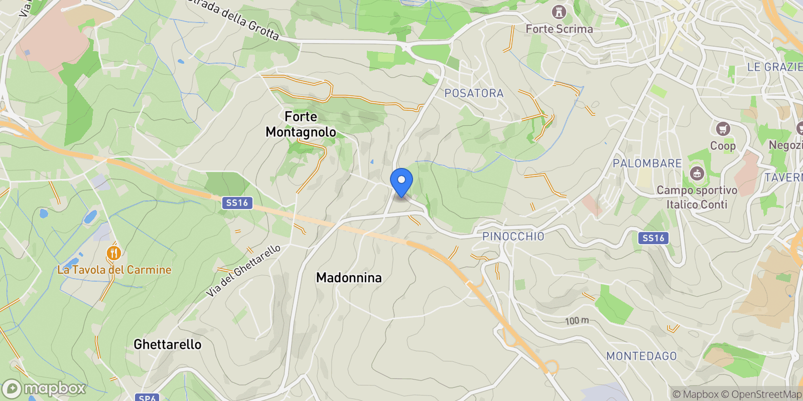 Map showing Via Alpi 17, Ancona, Marche, Italy.