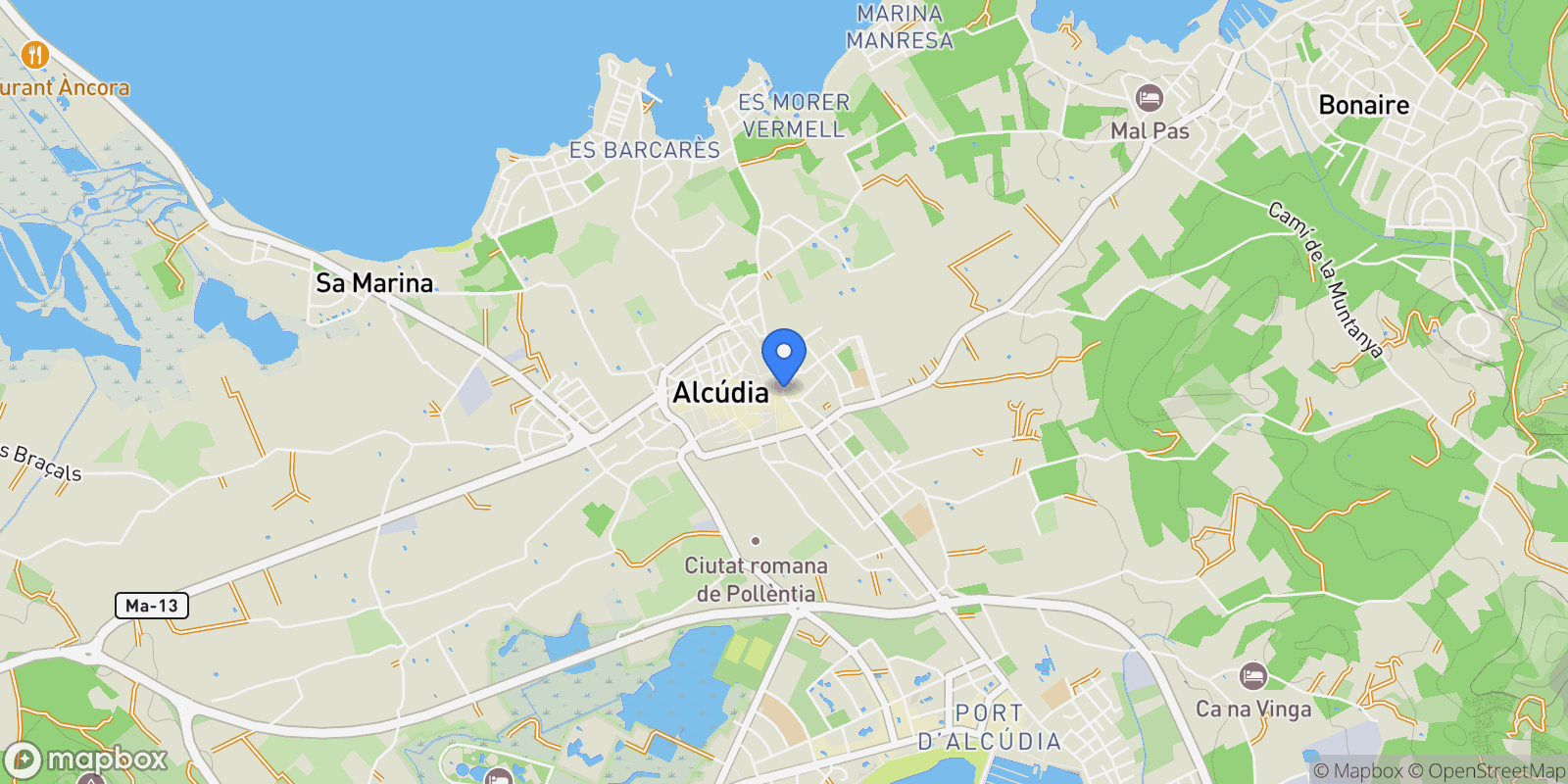 Map showing 07400 Alcúdia, Balearic Islands, Spain, Alcudia, Balearic Islands, Spain.