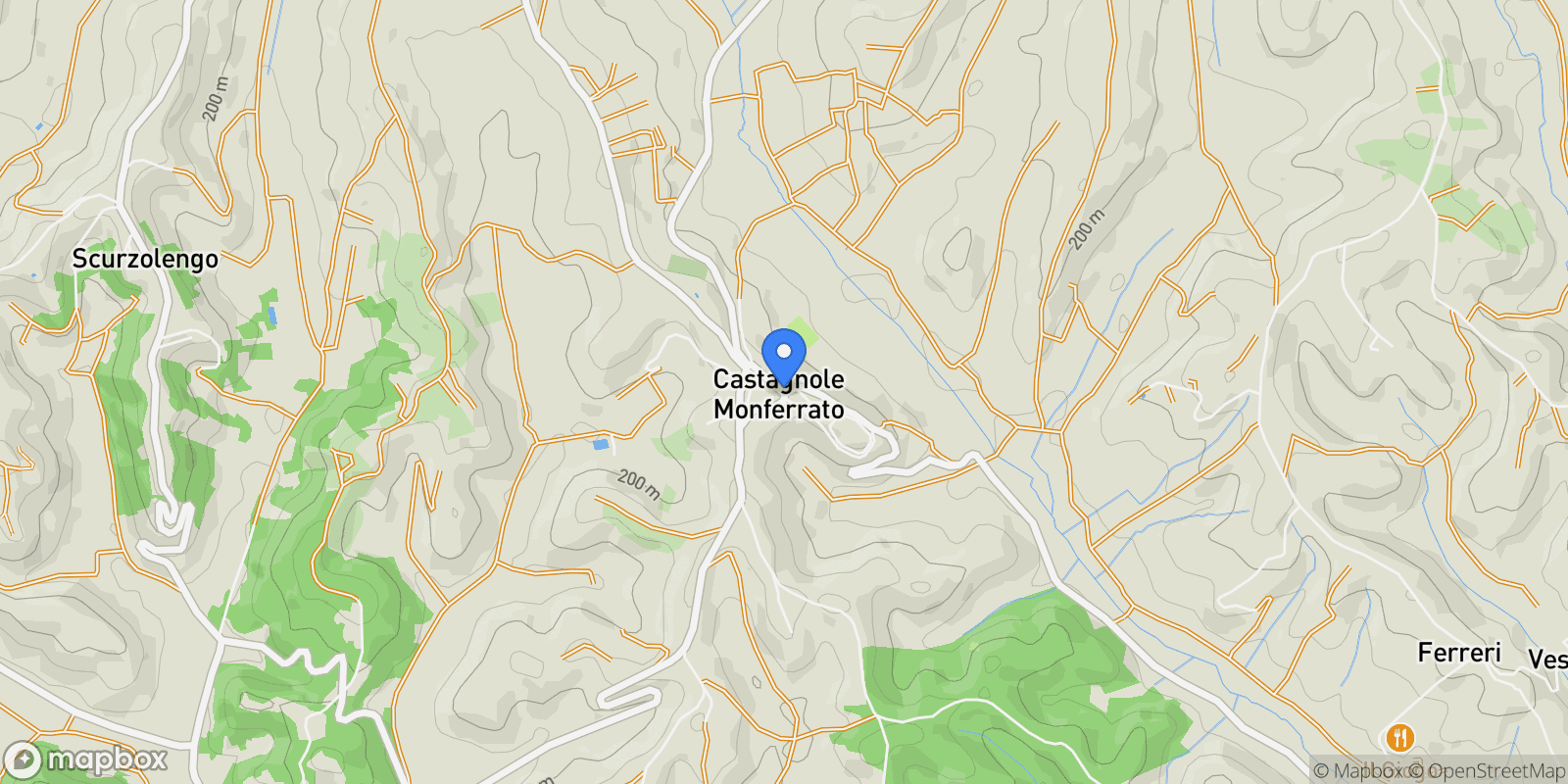 Map showing 14030 Castagnole Monferrato, Province of Asti, Italy, Castagnole Monferrato, Piedmont, Italy.