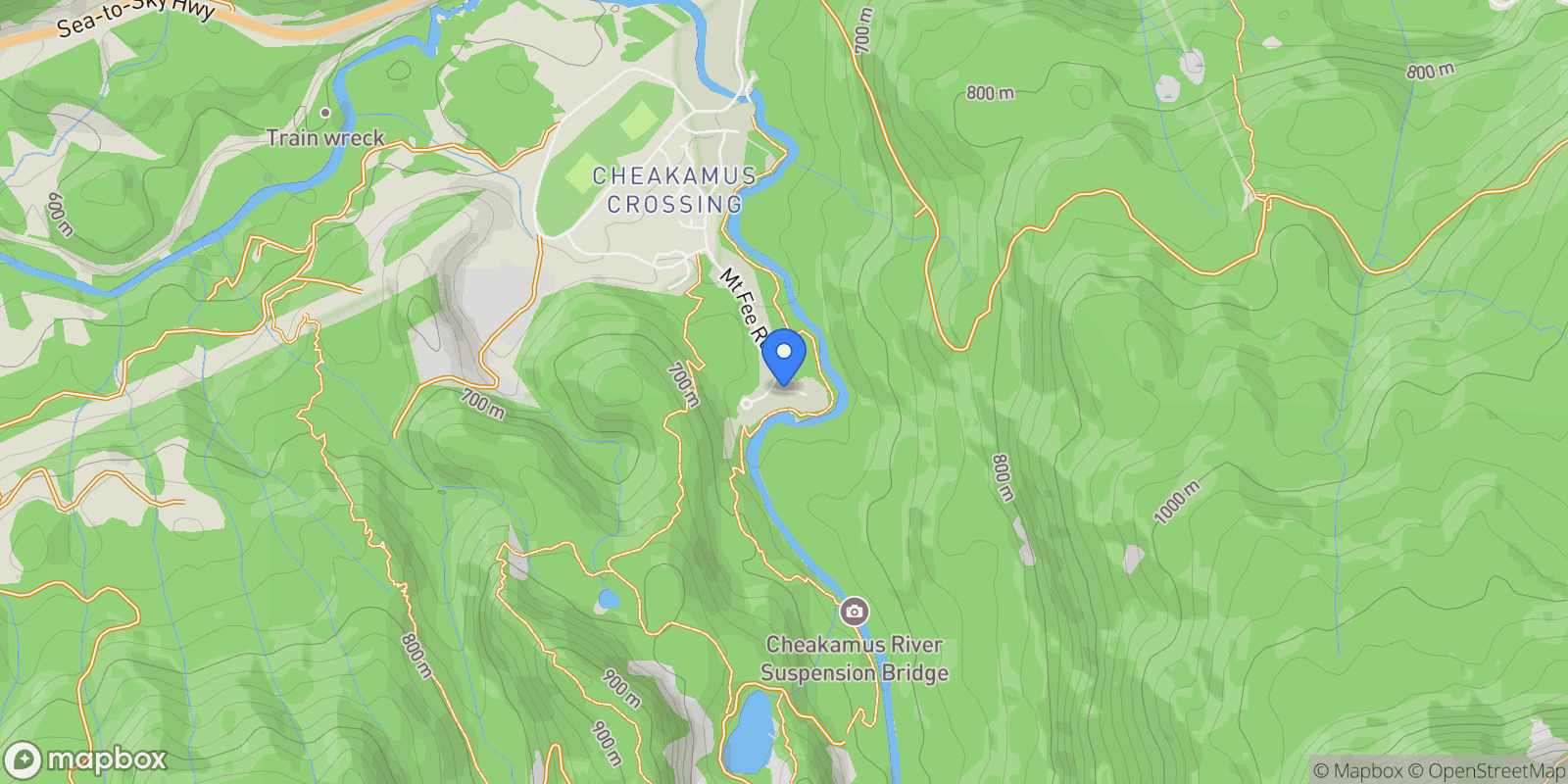 Map showing 1710 River Run Place, Whistler, British Columbia, Canada.