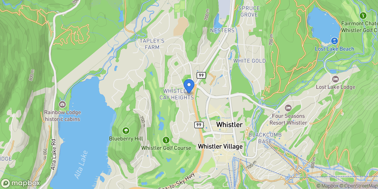Map showing 6187 Eagle Drive, Whistler, British Columbia, Canada.