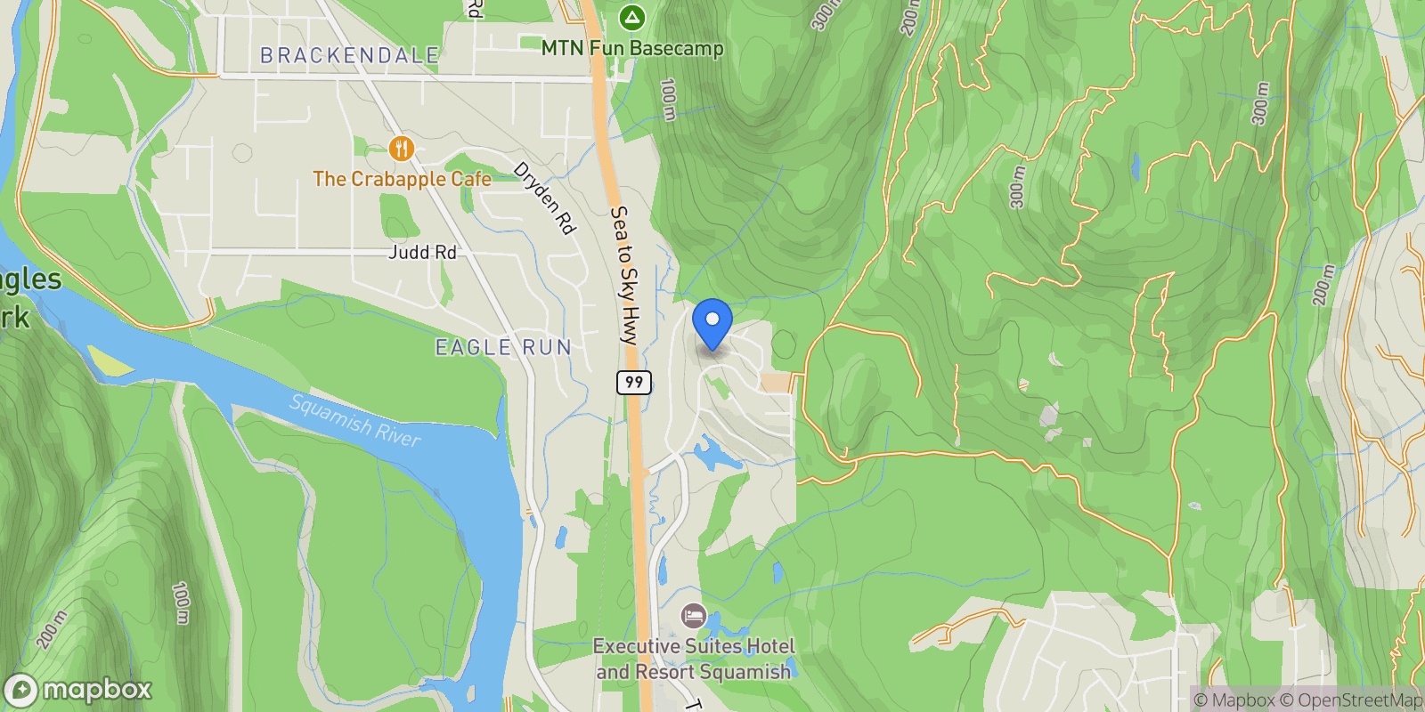 Map showing 41331 Horizon Drive, Squamish, British Columbia, Canada.