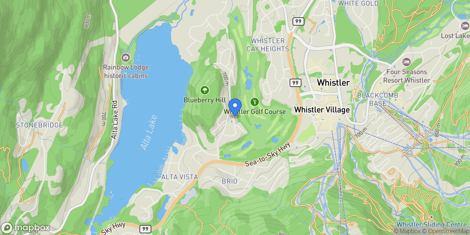 Map showing 3359 Osprey Place, Whistler, British Columbia, Canada.