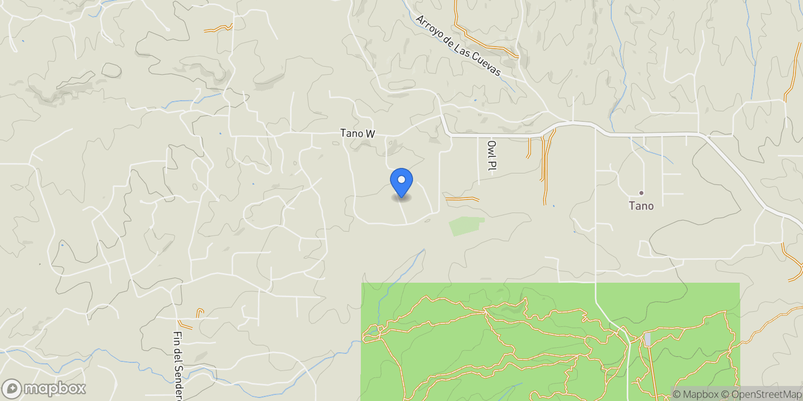 Map showing 14 Plano Arbolito, Santa Fe, NM 87506, Santa Fe, New Mexico, United States.
