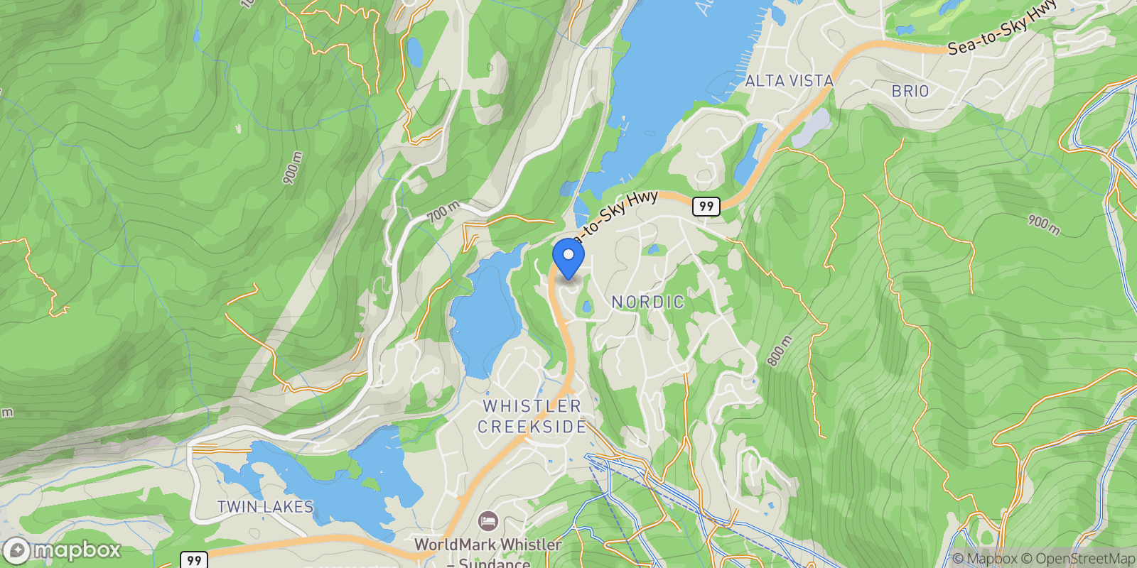 Map showing 2110 Whistler Road 30, Whistler, British Columbia, Canada.