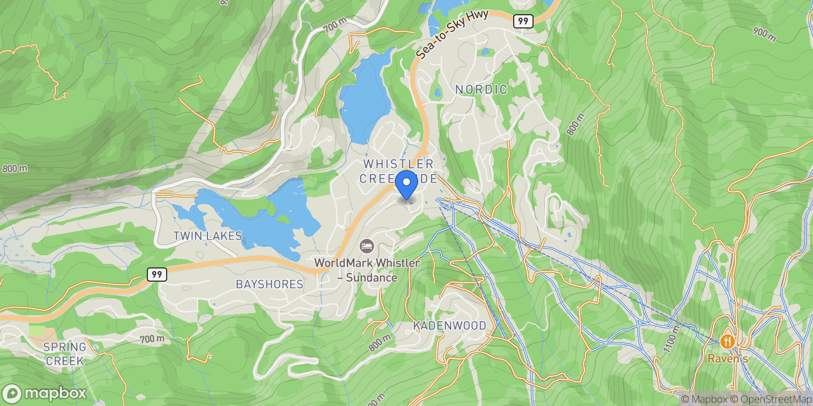 Map showing 2227 Sapporo Drive 4, Whistler, British Columbia, Canada.