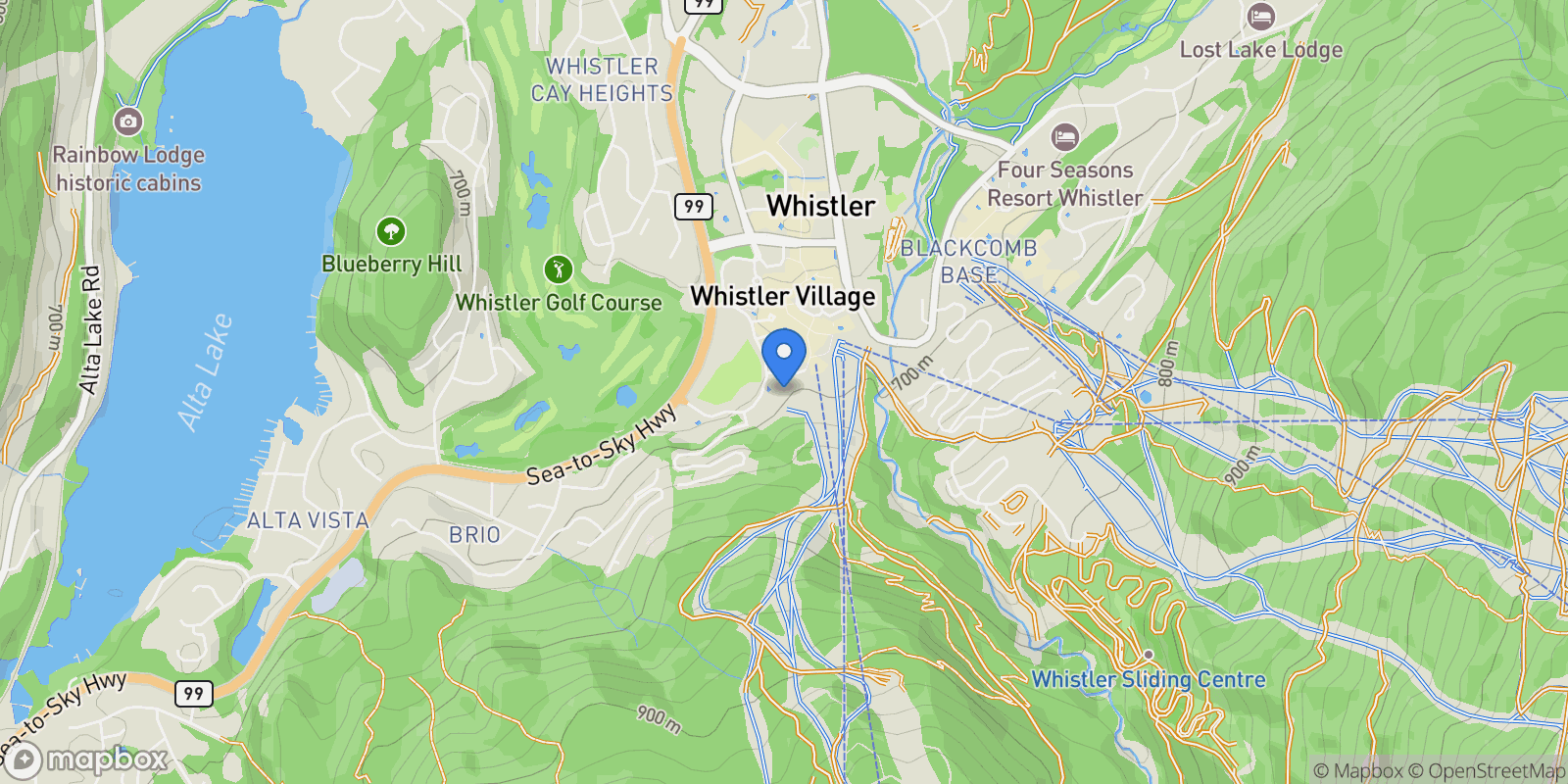 Map showing 4090 Whistler Way 854, Whistler, British Columbia, Canada.