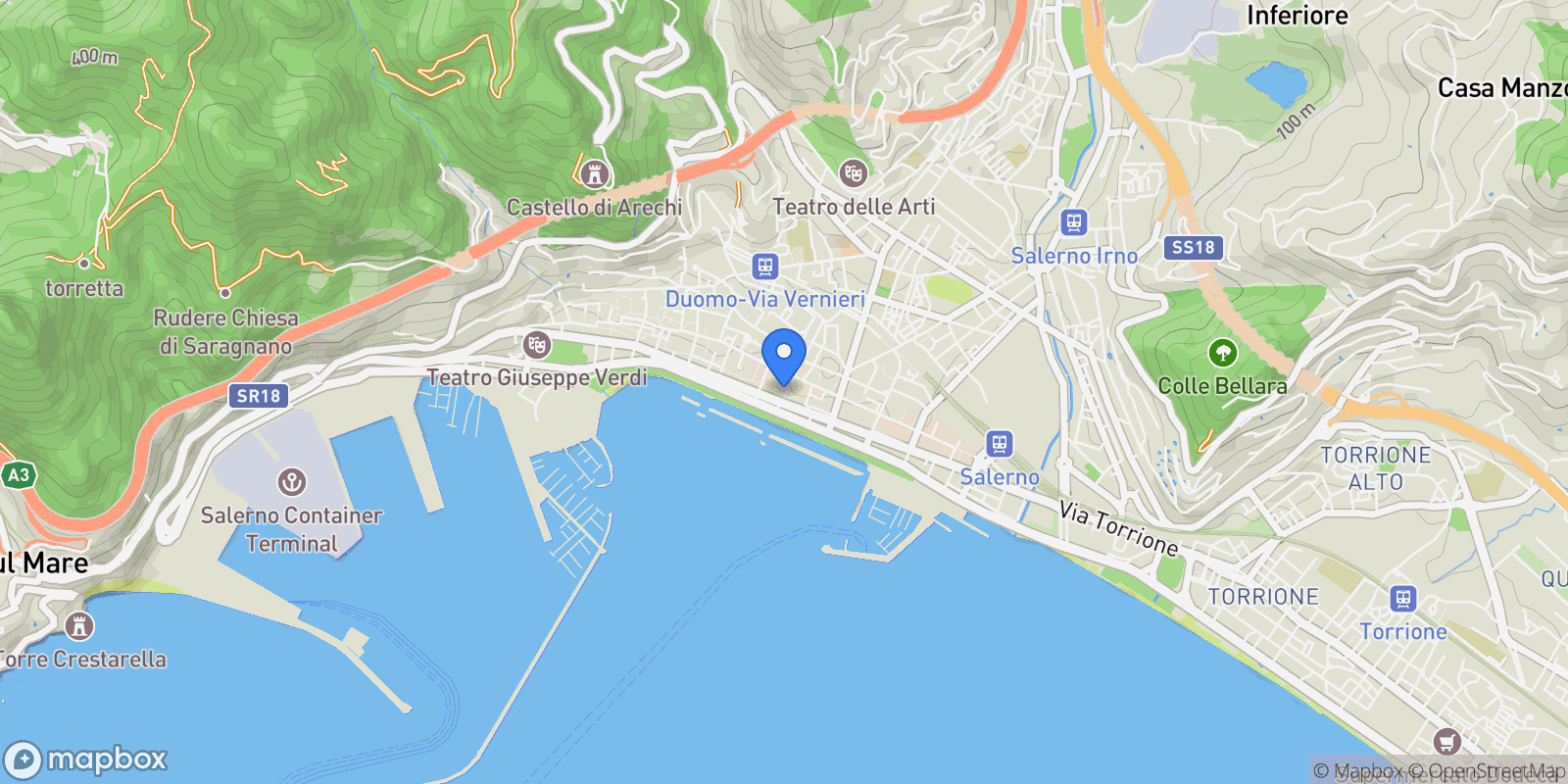 Map showing Via Velia 15, Ogliara, Campania, Italy.