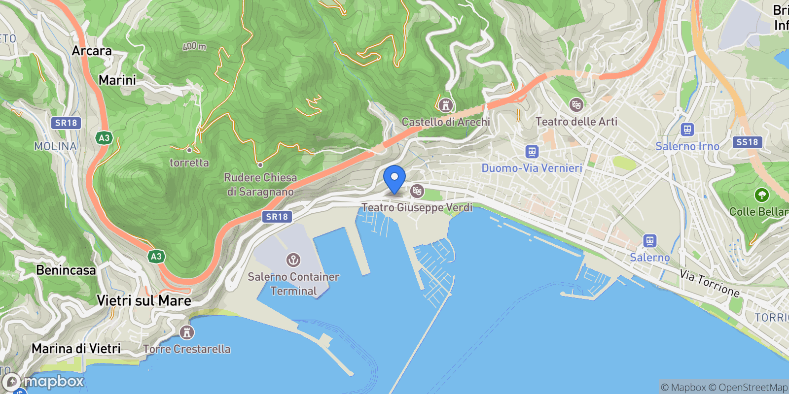 Map showing Via Andrea Sabatini 8, Ogliara, Campania, Italy.