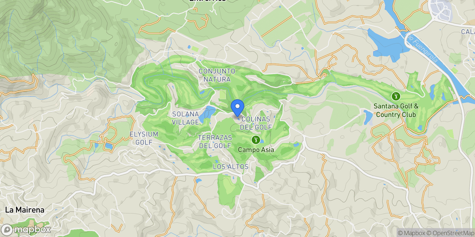Map showing Mijas, Andalusia, Spain.