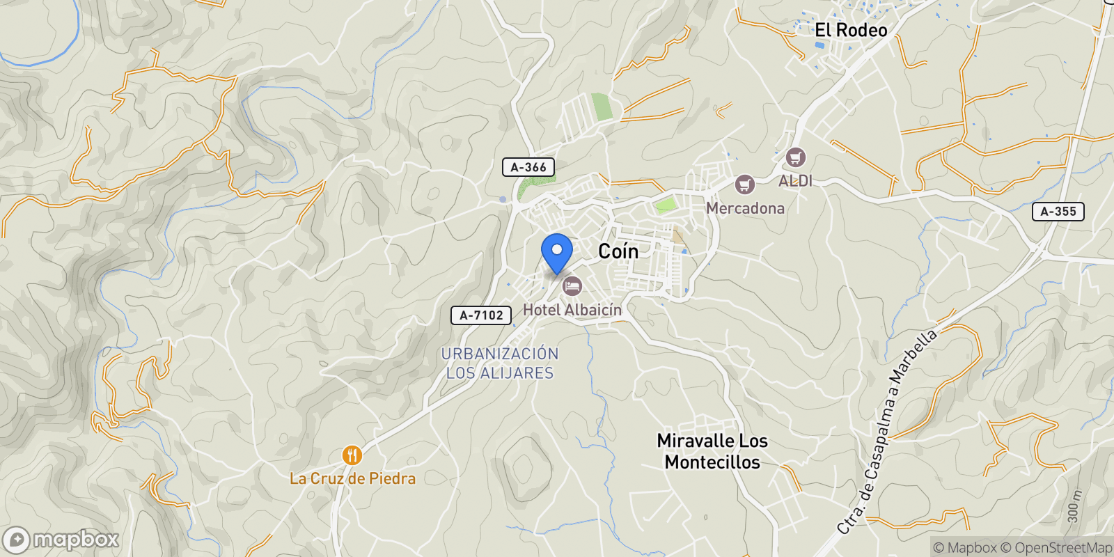 Map showing Coin, Andalusia, Spain.