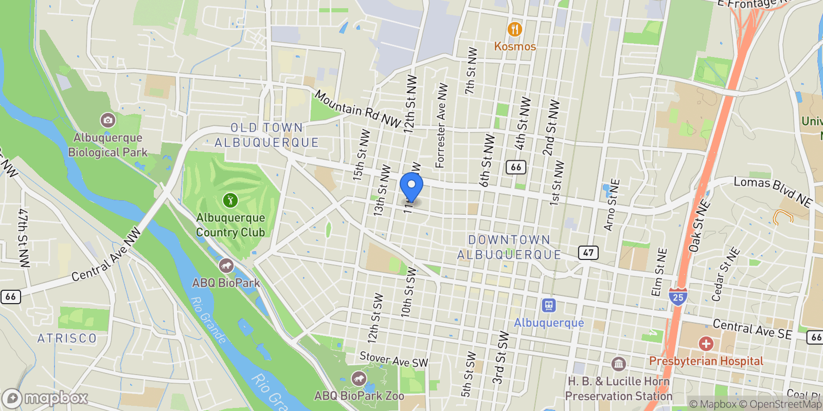 Map showing 506 11th Street Nw, Albuquerque, NM 87102, Albuquerque, New Mexico, United States.