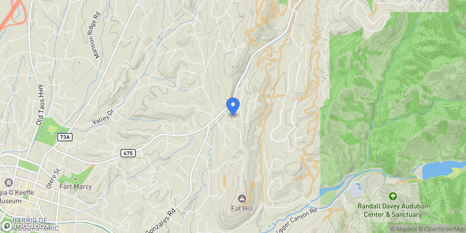 Map showing 1420 Canada Del Sur, Santa Fe, NM 87501, Santa Fe, New Mexico, United States.