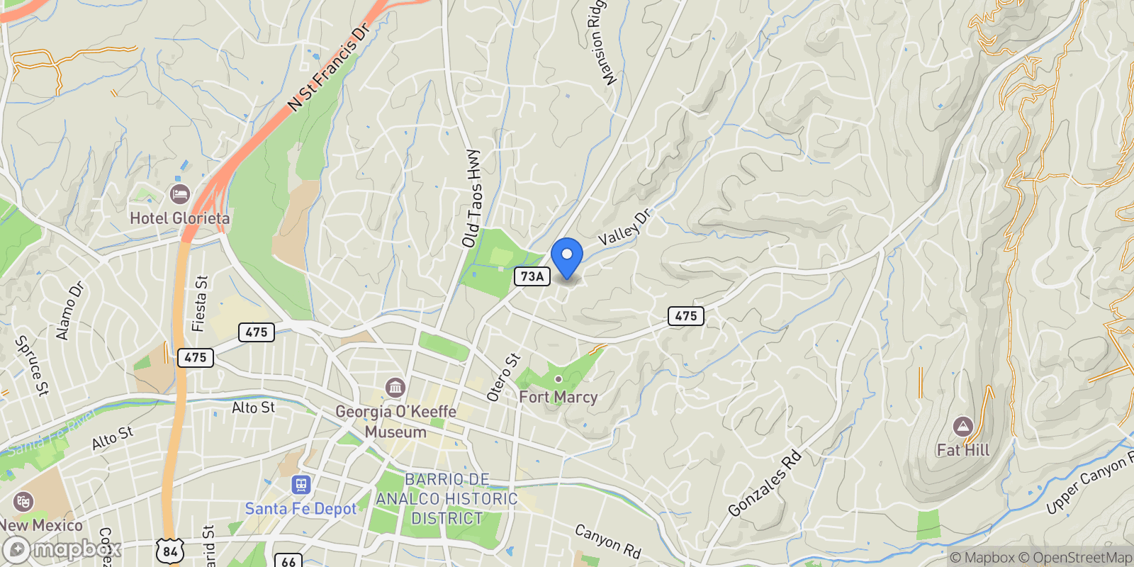 Map showing 209 Williams Street , Santa Fe, NM 87501, Santa Fe, New Mexico, United States.