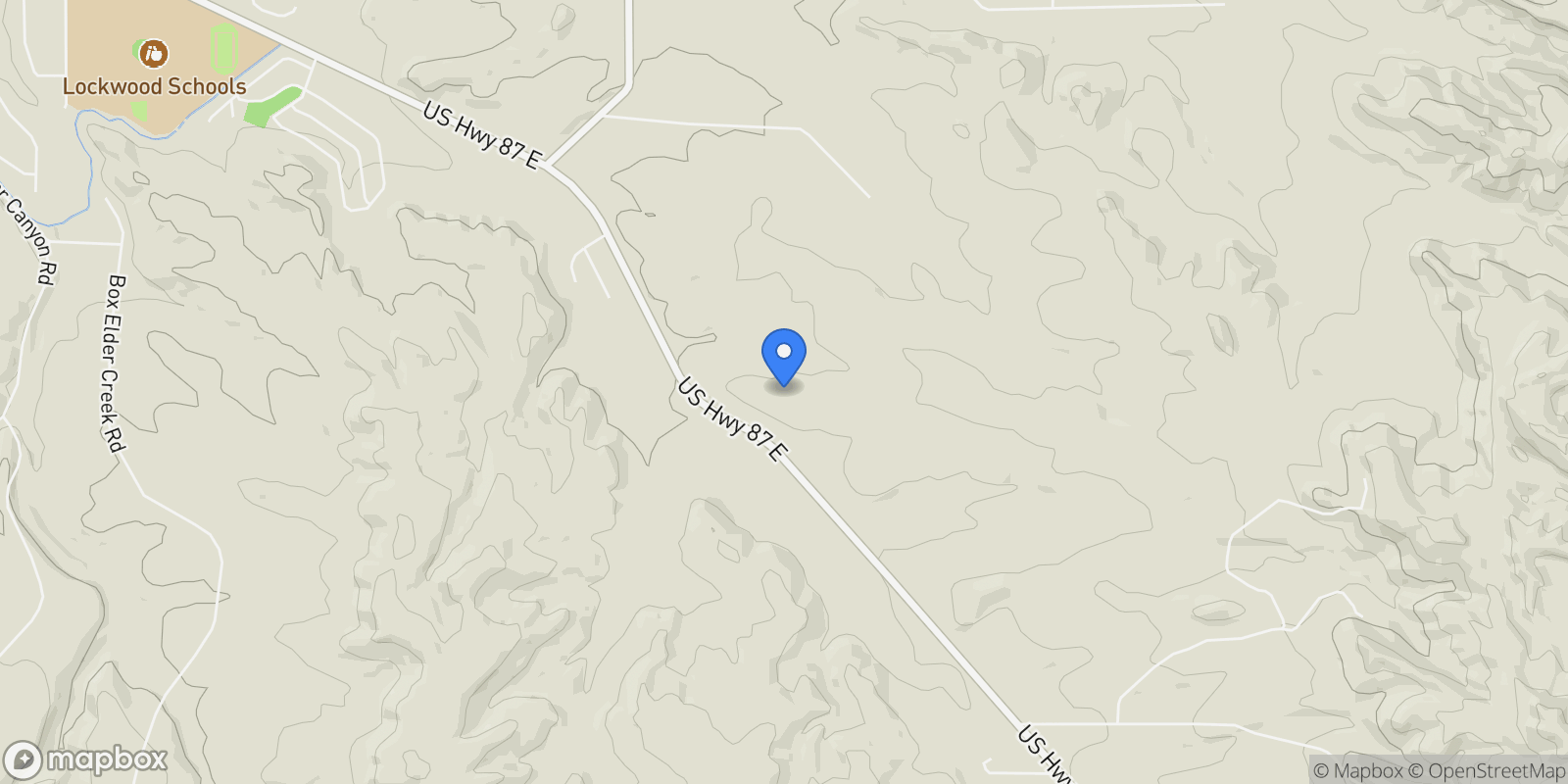 Map showing 504 Elephant Butte Ln, Billings, MT 59101, Billings, Montana, United States.