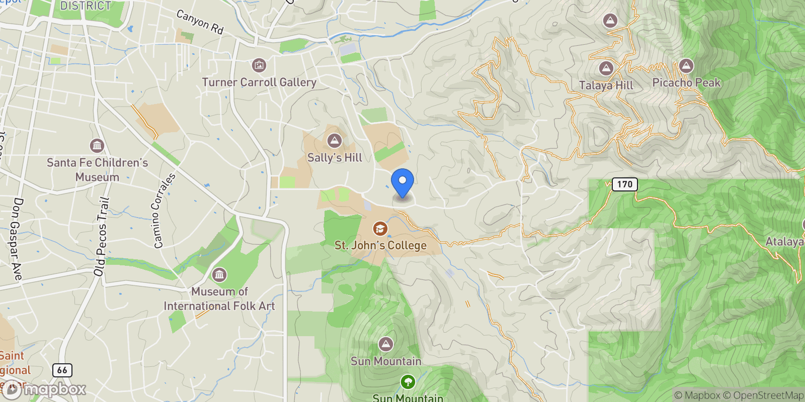 Map showing 754 Calle Del Resplandor, Santa Fe, NM 87505, Santa Fe, New Mexico, United States.
