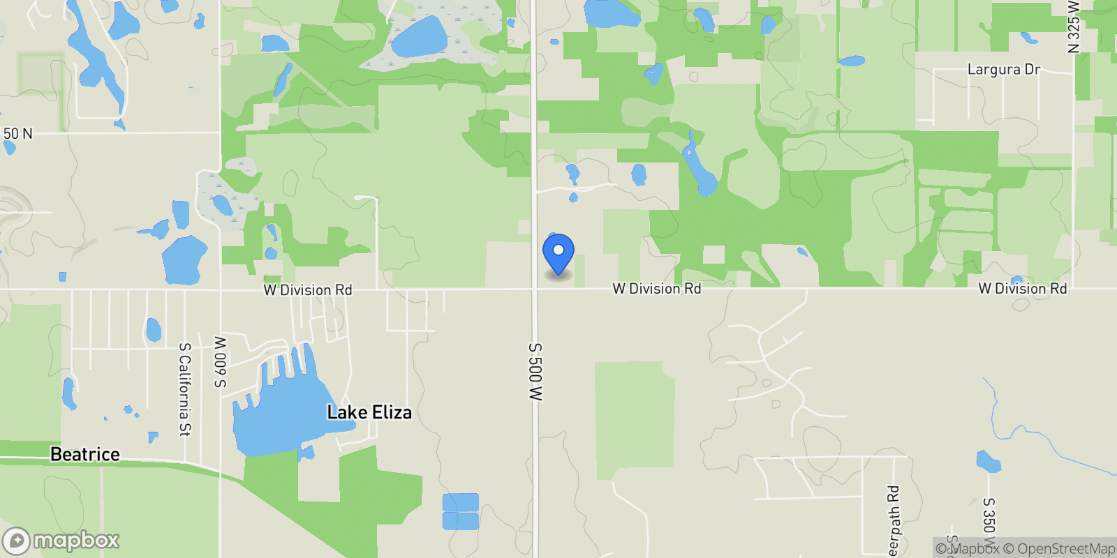 Map showing 491 W Division Road, Valparaiso, Indiana, United States.
