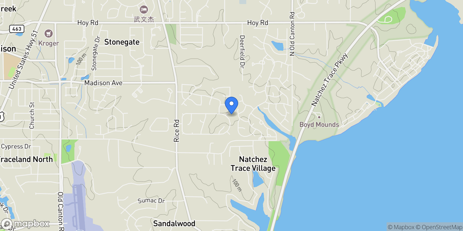 Map showing 316 Stone Lake Cove, Madison, MS 39110, Madison, Mississippi, United States.