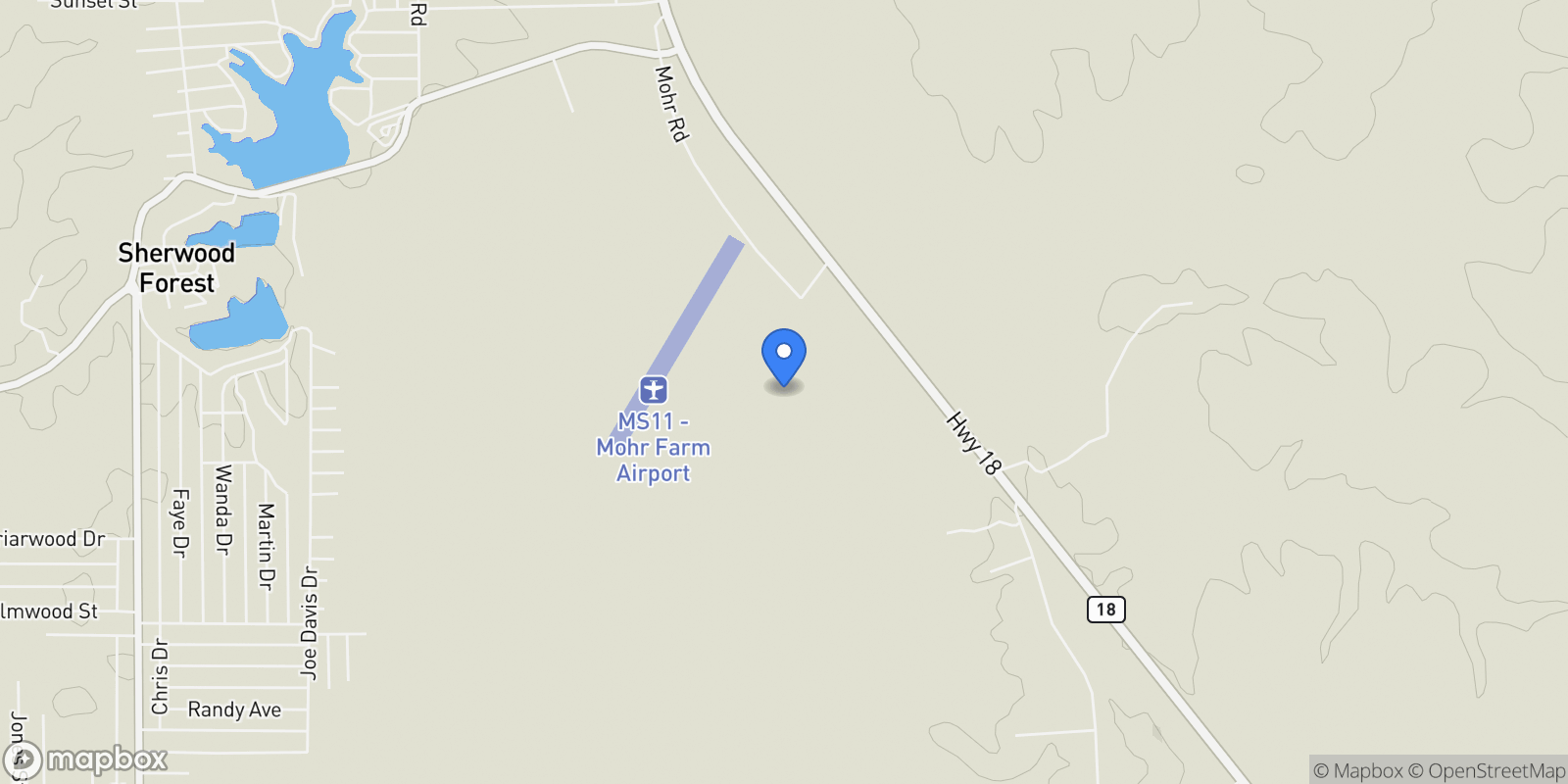 Map showing 3826 Ms-18, Brandon, MS 39042, Brandon, Mississippi, United States.
