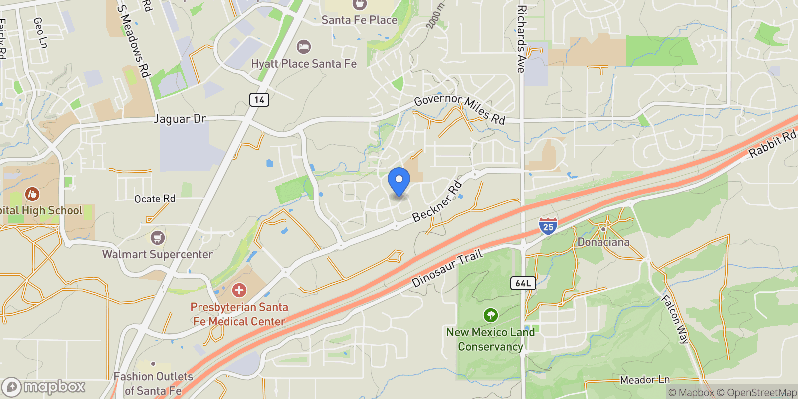 Map showing 4193 Las Brisas , Santa Fe, NM 87507, Santa Fe, New Mexico, United States.