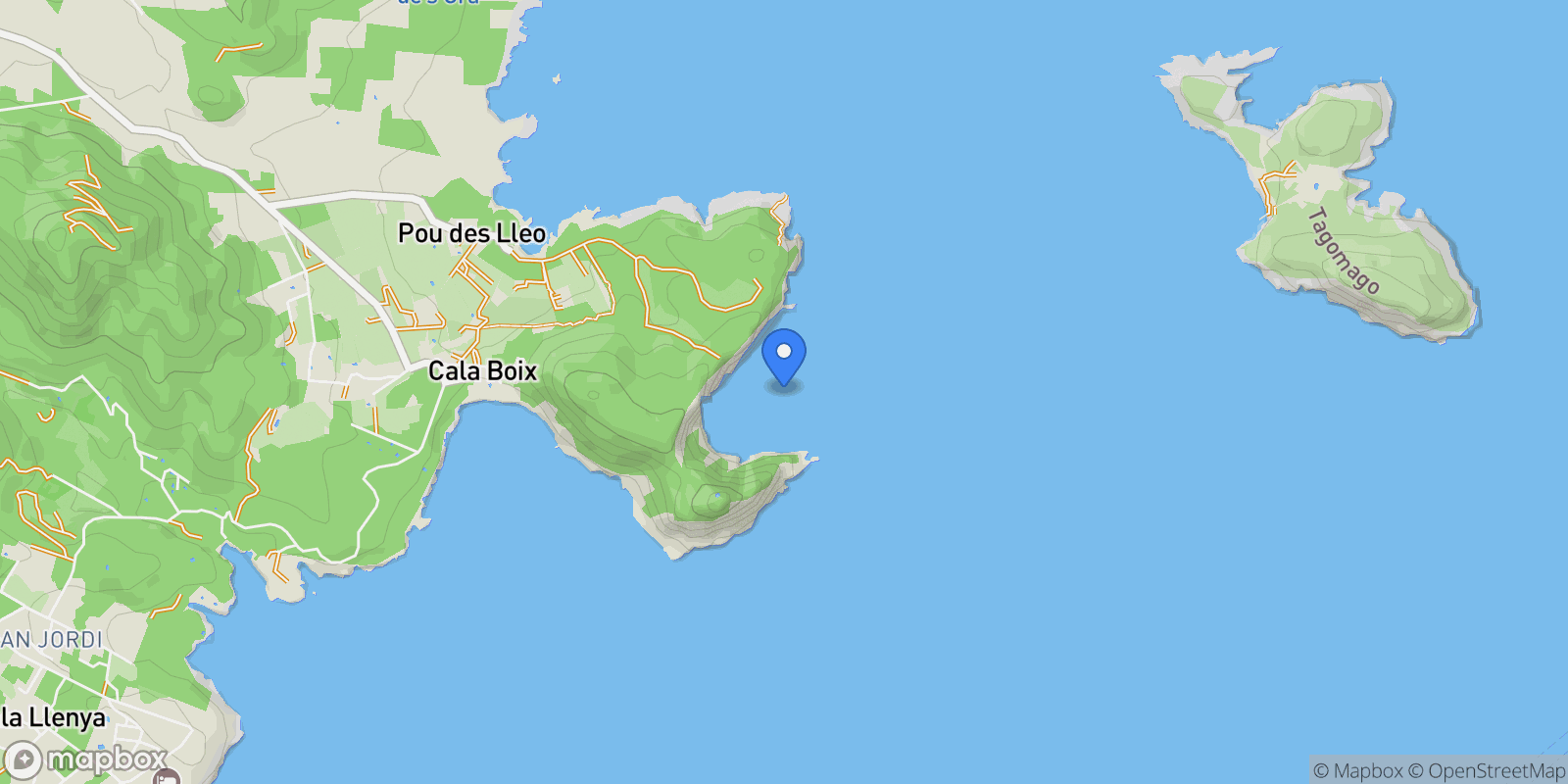 Map showing San Carlos, Santa Eulalia, Balearic Islands, Spain.