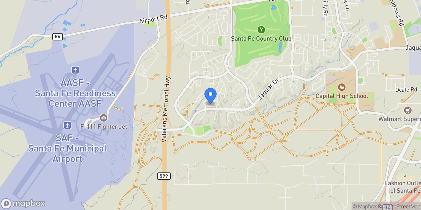 Map showing 4005 Via Verde , Santa Fe, NM 87506, Santa Fe, New Mexico, United States.